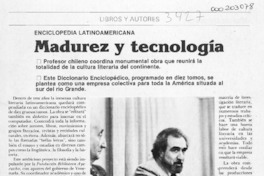 Madurez y tecnología  [artículo] Darío Oses.