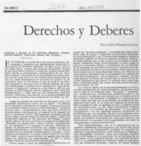 Derechos y deberes  [artículo] Carlos Massini-Correas.