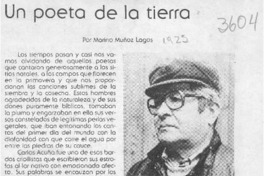 Un poeta de la tierra  [artículo] Marino Muñoz Lagos.