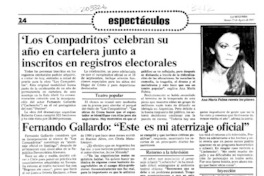 "Los Compadritos" celebran su año en cartelera junto a inscritos en registros electorales