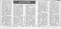 Juvencio Valle  [artículo] Alejandro Meza A.