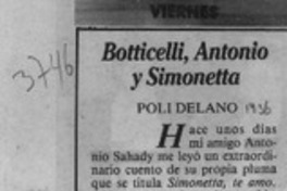 Botticelli, Antonio y Simonetta