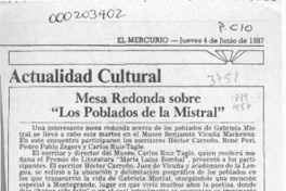Mesa redonda sobre "Los poblados de la Mistral"  [artículo].