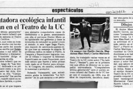Computadora ecológica infantil estrenan en el Teatro de la UC  [artículo].