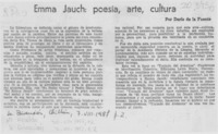Emma Jauch, poesía, arte, cultura