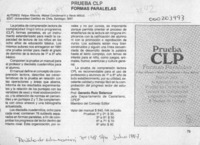 Prueba CLP formas paralelas  [artículo] Gerardo Ruiz Betancur.