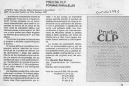 Prueba CLP formas paralelas  [artículo] Gerardo Ruiz Betancur.