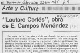 "Lautaro Cortés", obra de E. Campos Menéndez