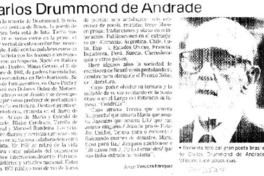 Carlos Drummond de Andrade  [artículo] Jorge Mendoza Enríquez.