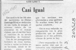 Casi igual  [artículo] Luis Lino T.