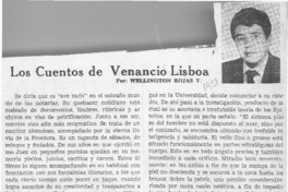 Los cuentos de Venancio Lisboa  [artículo] Wellington Rojas V.