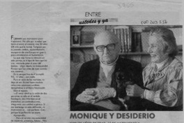 Monique y Desiderio  [artículo] Ana María Egert.