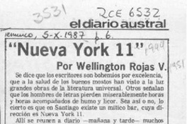 "Nueva York 11"  [artículo] Wellington Rojas Valdebenito.