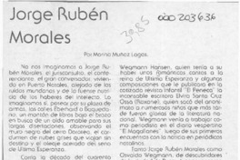 Jorge Rubén Morales  [artículo] Marino Muñoz Lagos.