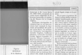 Figuras señeras de la medicina chilena Prof. Dr. Lucas Sierra M. (1866-1937)