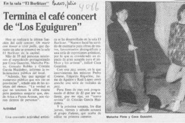 Termina el café concert de "Los Eguiguren"  [artículo].