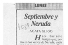 Septiembre y Neruda  [artículo] Agata Gligo.