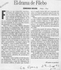 El drama de Filebo  [artículo] Edmundo Moure.