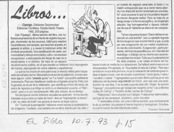 Cipango  [artículo] Fernando Quilodrán.