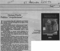 Hernán Precht publica "Arquilecturas"  [artículo].