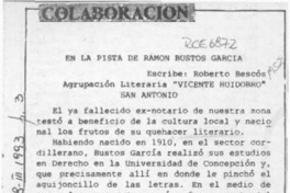 En la pista de Ramón Bustos García  [artículo] Roberto Bescós.