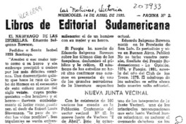 Libros de Editorial Sudamericana  [artículo].