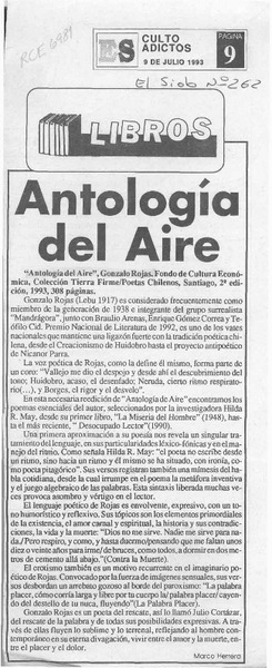 Antología del aire  [artículo] Marco Herrera.