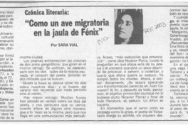 "Como un ave migratoria en la jaula de Fénix"  [artículo] Sara Vial.