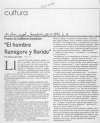 "El hombre flamígero y florido"  [artículo] Sylvia del Valle.