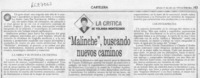 "Malinche", buscando nuevos caminos  [artículo] Yolanda Montecinos.