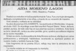 Aída Moreno Lagos  [artículo] Silvia Yáñez C.