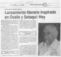 Lanzamiento literario inspirado en Ovalle y Sotaquí, hoy  [artículo].