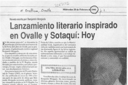 Lanzamiento literario inspirado en Ovalle y Sotaquí, hoy  [artículo].