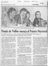 Poesía de Teillier merece el Premio Nacional  [artículo].