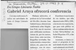 Gabriel Araya ofrecerá conferencia  [artículo].