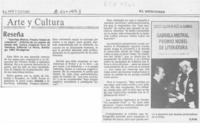"Gabriela Mistral, Premio Nobel de Literatura"  [artículo] E. R. M.