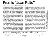 Premio "Juan Rulfo"  [artículo].
