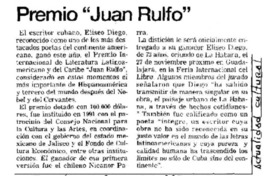 Premio "Juan Rulfo"  [artículo].