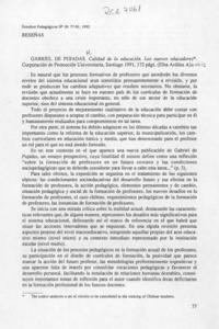 Gabriel de Pujadas, "Calidad de la educación"  [artículo] Elba Ardiles A.