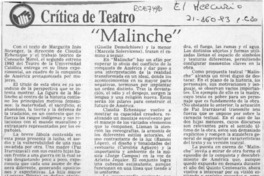 "Malinche"  [artículo] Carola Oyarzún.