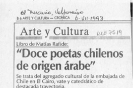 "Doce poetas chilenos de origen árabe"  [artículo] Adolfo Simpson T.
