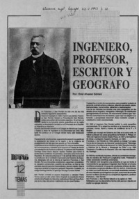 Ingeniero, profesor, escritor y geógrafo  [artículo] Oriel Alvarez Gómez.