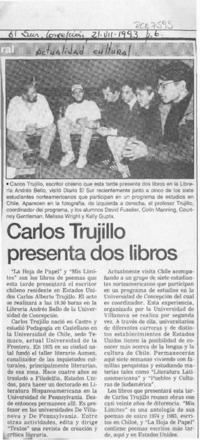 Carlos Trujillo presenta dos libros  [artículo].