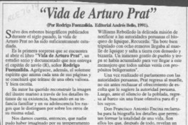 "Vida de Arturo Prat"  [artículo] H. R. Cortés.