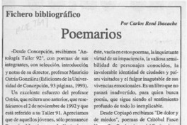 Poemarios  [artículo] Carlos René Ibacache.