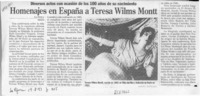 Homenajes en España a Teresa Wilms Montt  [artículo].