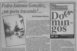 Pedro Antonio González, un poeta iracundo?  [artículo] Enrique Salinas.