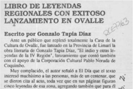 Libro de leyendas regionales con exitoso lanzamiento en Ovalle  [artículo].