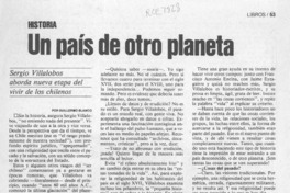 Un país de otro planeta  [artículo] Guillermo Blanco.