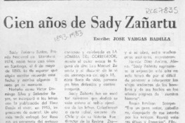 Cien años de Sady Zañartu  [artículo] José Vargas Badilla.